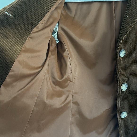 Theory rich chocolate brown corduroy blazer, size 8 - Picture 7 of 11